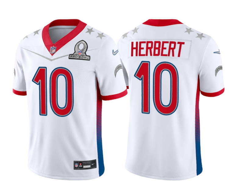 2022 Men Los Angeles Chargers #10 Herbert Nike white Pro bowl Limited NFL Jersey->los angeles rams->NFL Jersey
